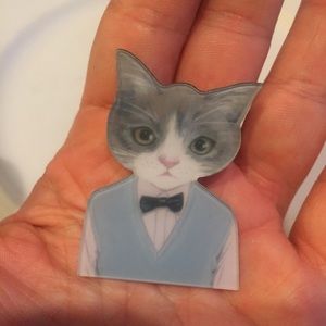 😺 Handsome Hipster Kitty Cat In Clothes & Bow Tie